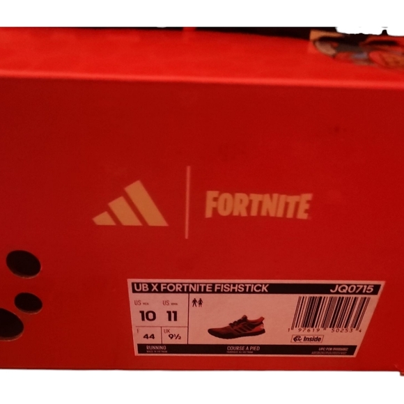 Unisex Adidas UltraBoost Black and Orange Fortnite  Sneakers. Size 10/11 - Picture 5 of 9